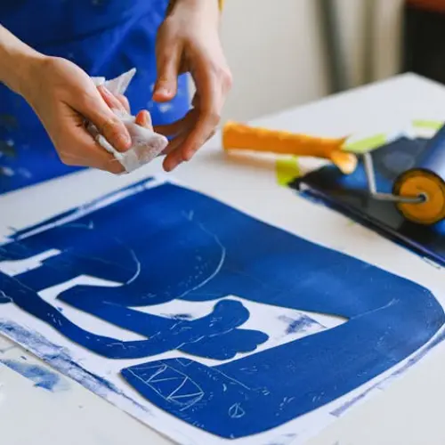 Atelier de linogravure chez Madameuhsieur